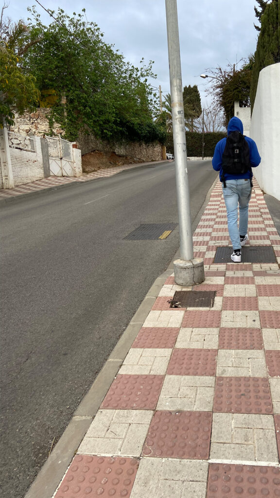 Wandelen naar de werkplek